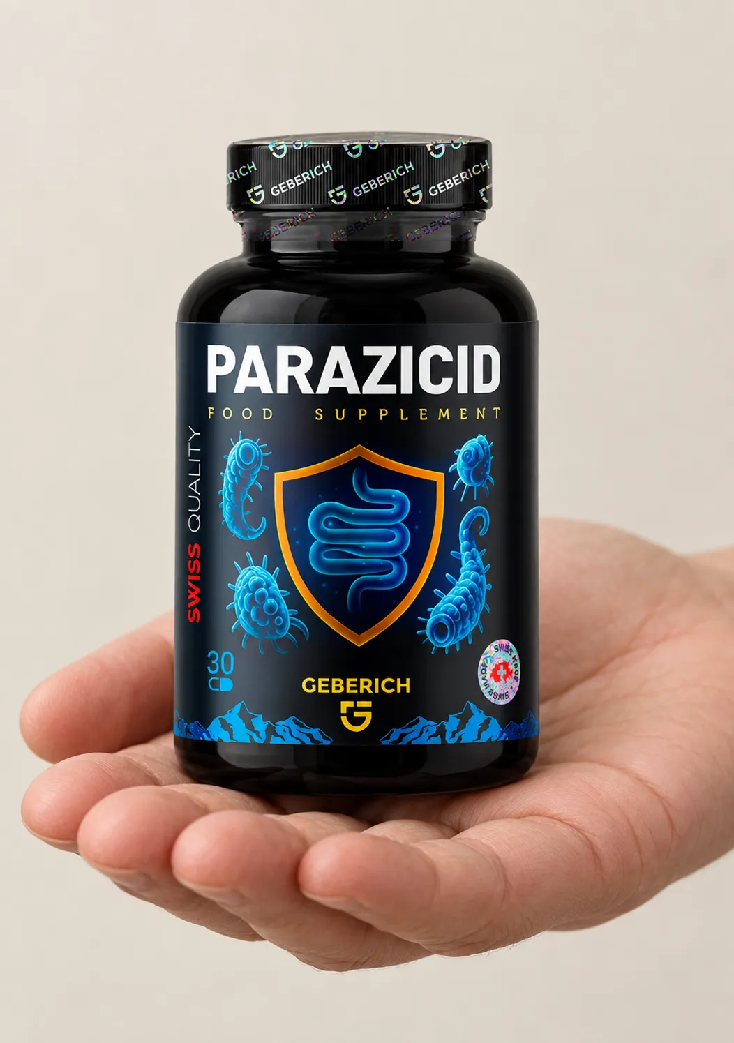 Parazicid — de verpakking in de hand