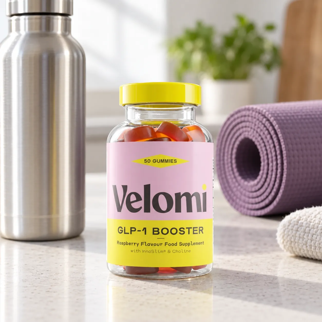 Velomi GLP-1 Gummies — de verpakking in het dagelijks gebruik