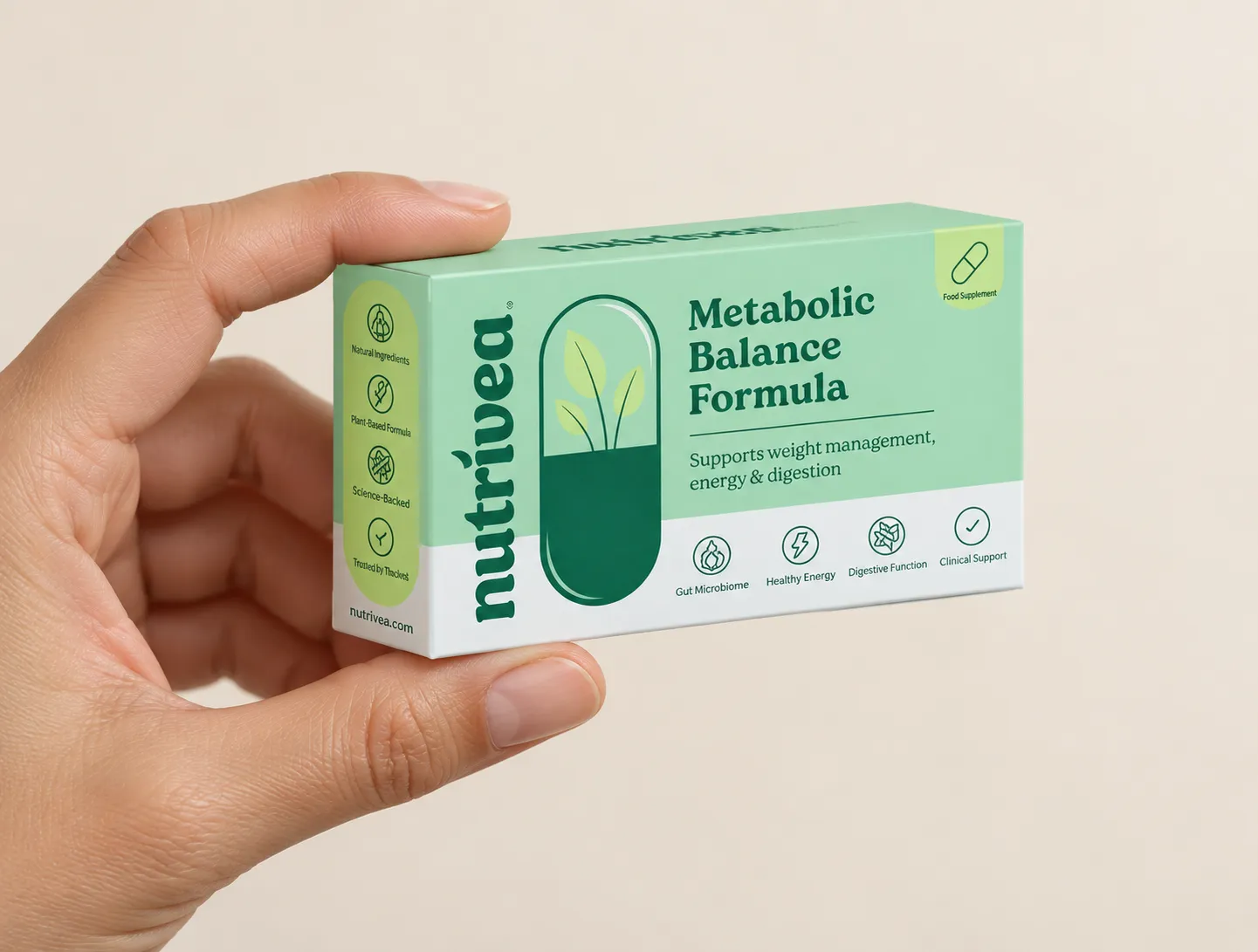 Nutrivea — de verpakking in de hand