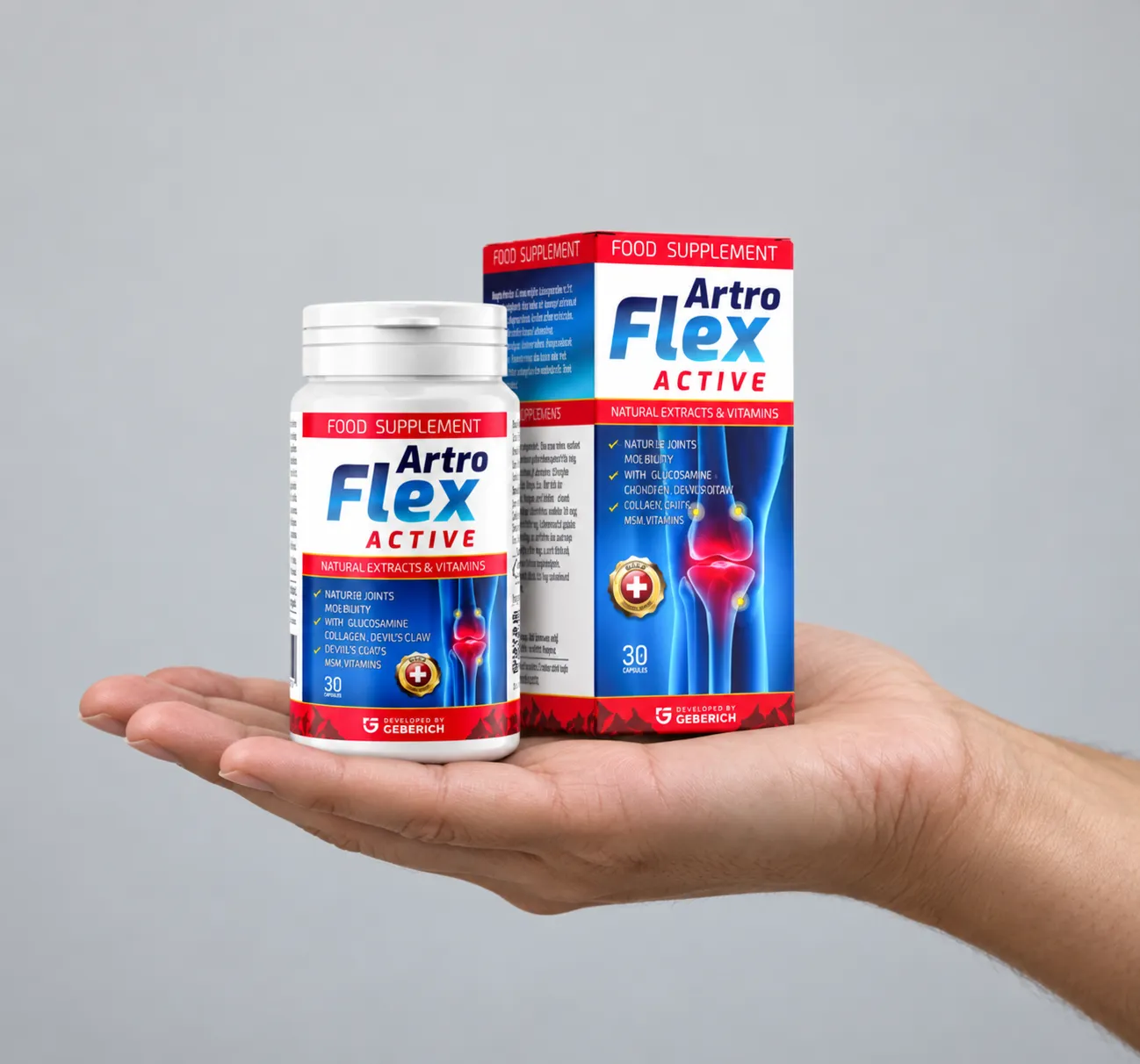 Artroflex Active — de verpakking in de hand