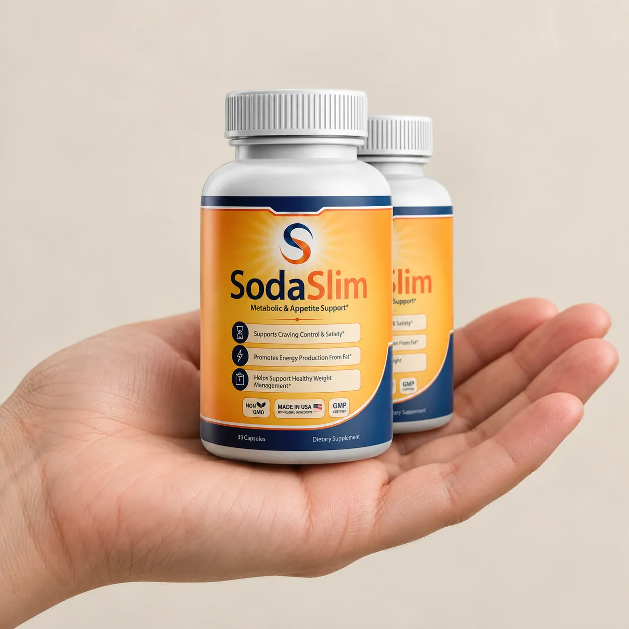 SodaSlim — de verpakking in de hand