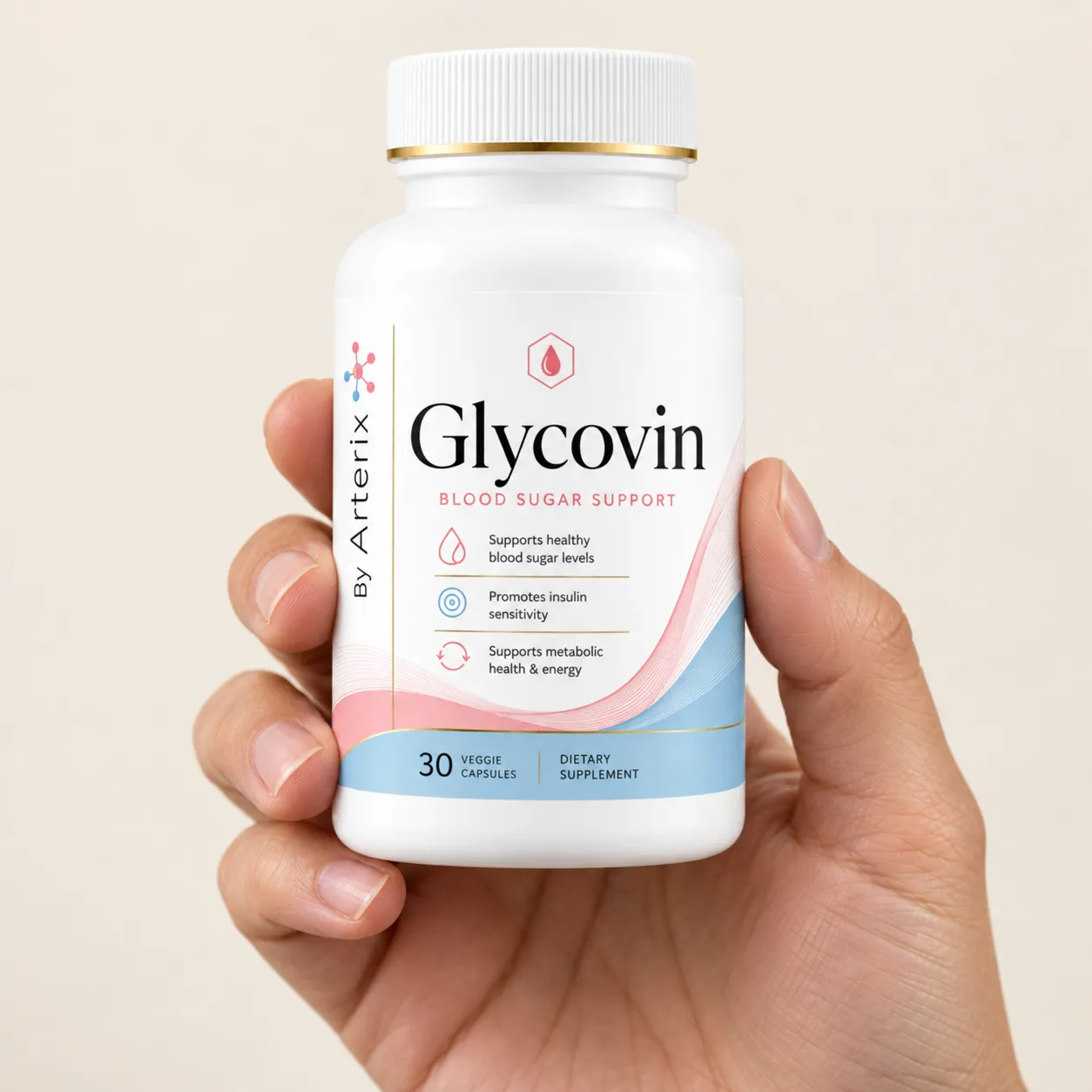 Glycovin — de verpakking in de hand